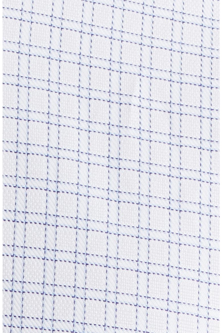 Regular Fit Dobby Check Dress Shirt, Alternate, color, WHITE/NAVY