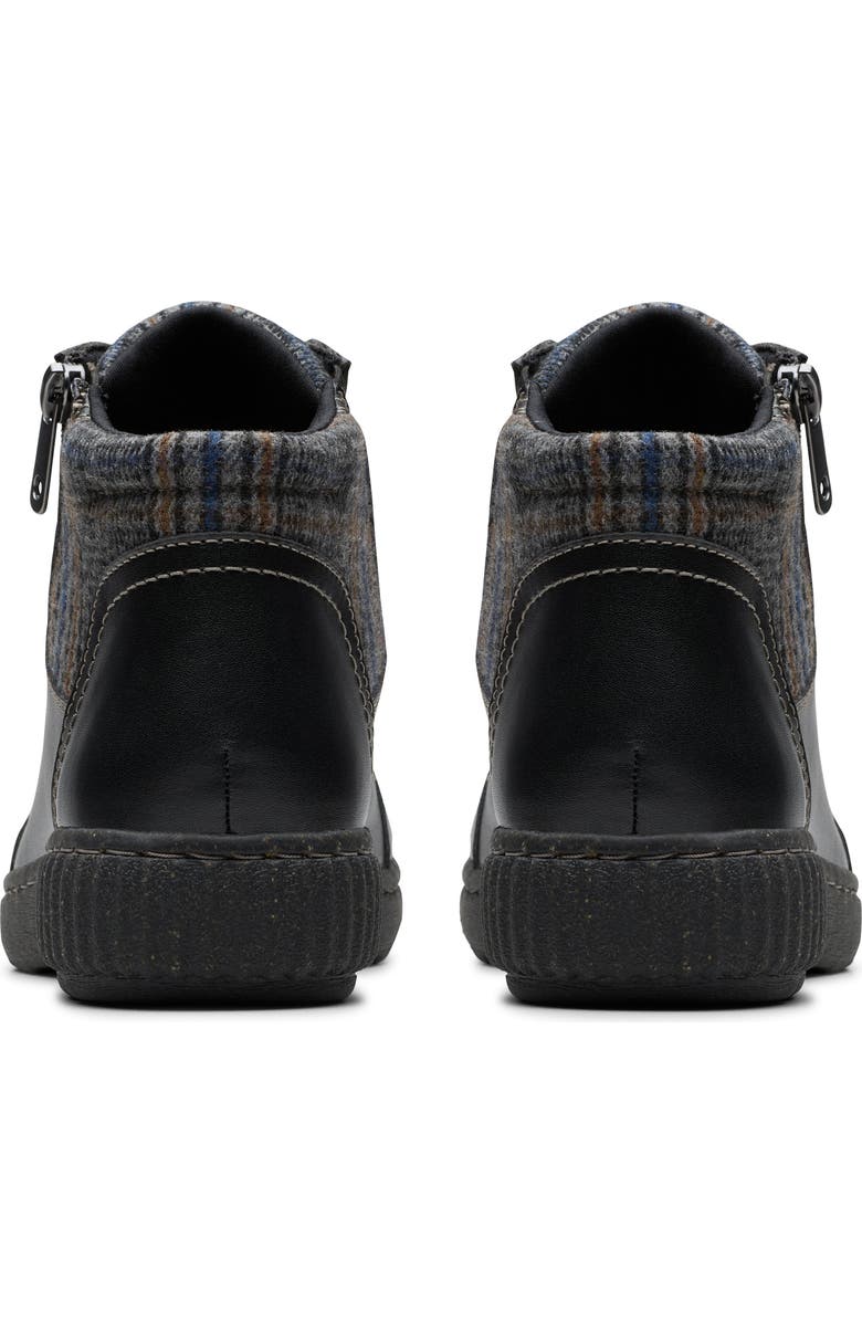 Clarks<sup>®</sup> Caroline Spice Sneaker Boot - Wide Width Available, Alternate, color, Black Leather