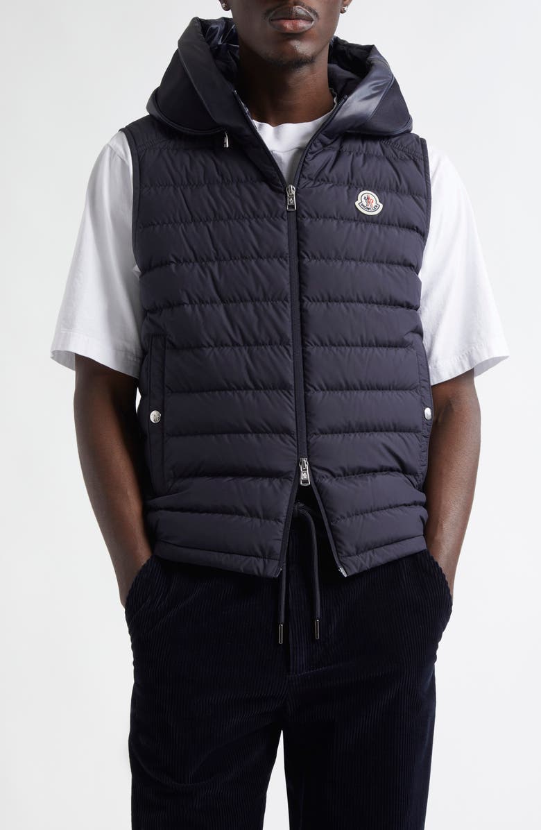 Moncler Bourget Down Hooded Vest, Main, color,