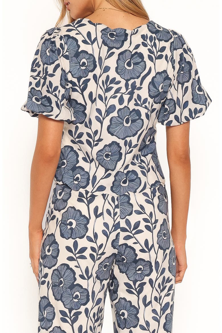 Jensen Scallop Hem Top, Alternate, color, BLUE FLORAL