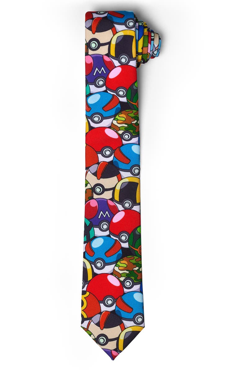 OppoSuits Pokeball Tie, Alternate, color, Red Multi