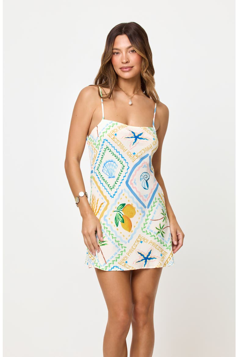 Gabby Cover-Up Mini Sundress, Alternate, color, WISH YOU WERE HERE
