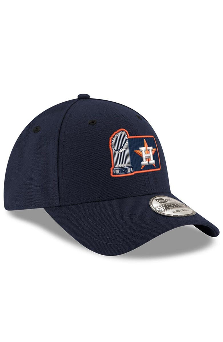New Era Men's New Era Navy Houston Astros 2022 World Series Champions Trophy 9FORTY Adjustable Hat, Alternate, color,