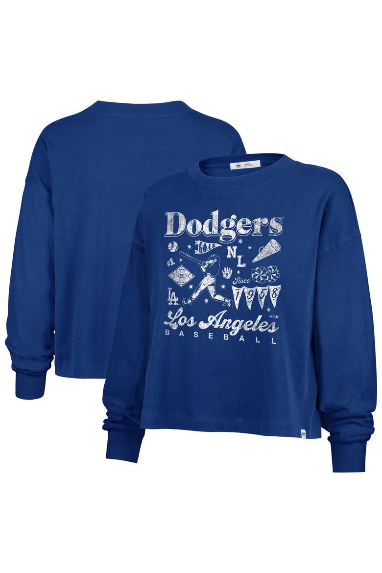 Women's '47  Royal Los Angeles Dodgers Team Collage Sydney Long Sleeve T-Shirt, Main, color, Royal