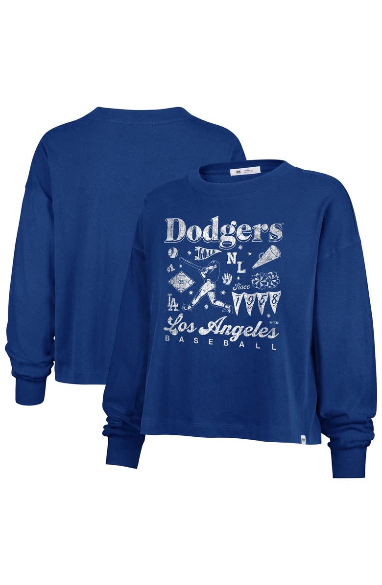 '47 Women's '47  Royal Los Angeles Dodgers Team Collage Sydney Long Sleeve T-Shirt, Main, color, Royal