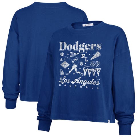 Women's '47  Royal Los Angeles Dodgers Team Collage Sydney Long Sleeve T-Shirt
