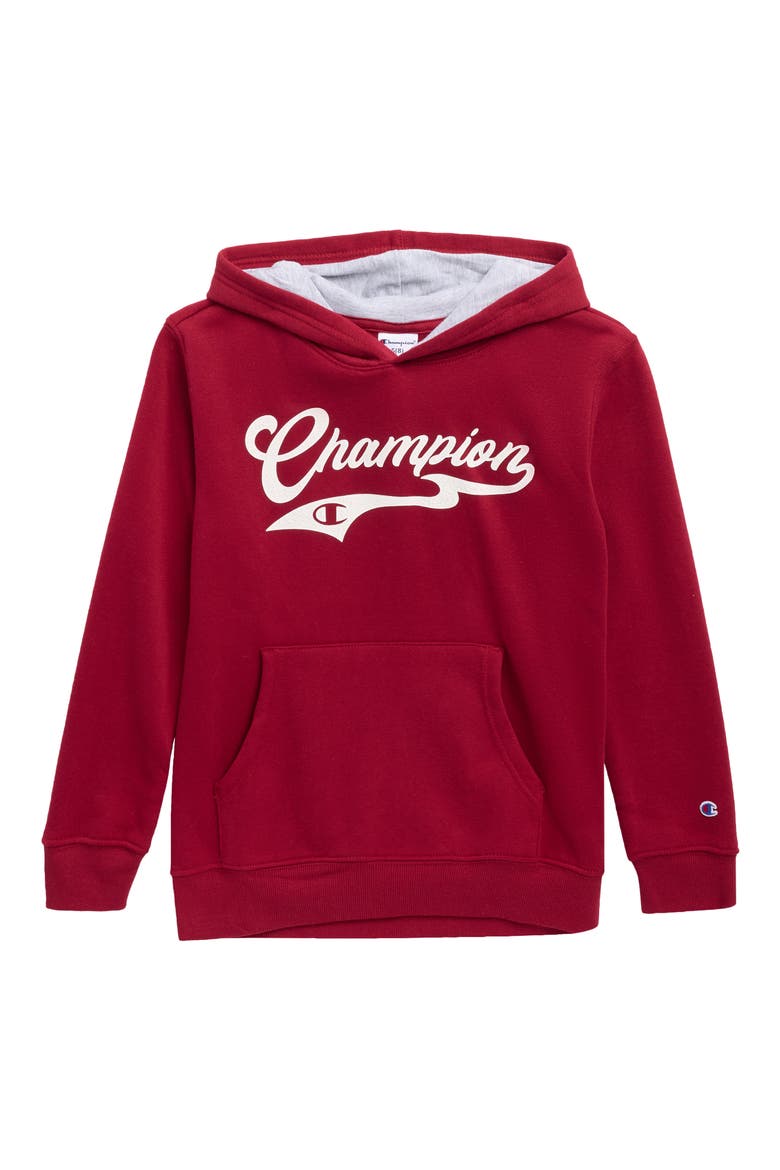 Kids' Graphic Logo Hoodie, Main, color, RUMBA RED