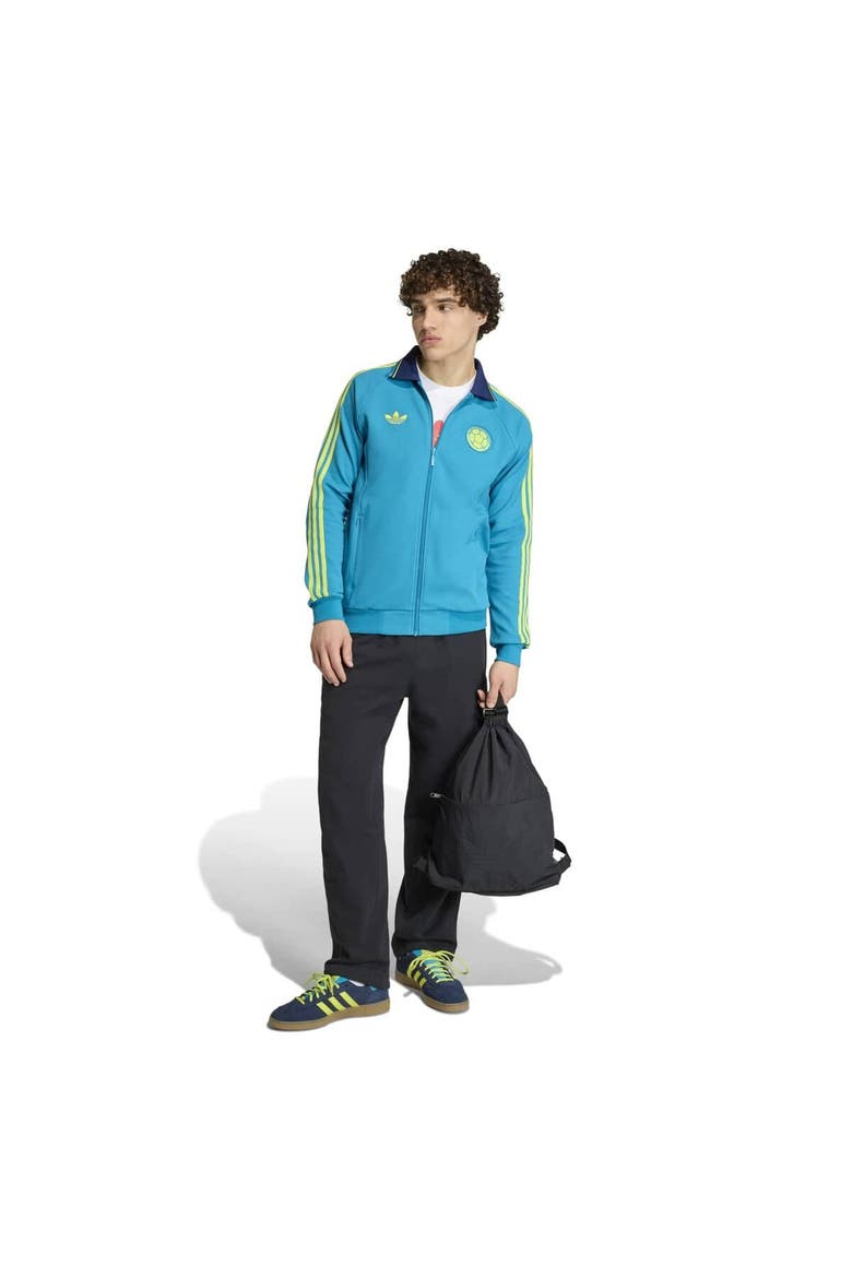 Men's adidas Turquoise Colombia National Team 2026 Away Full-Zip Anthem Jacket, Alternate, color, Turquoise
