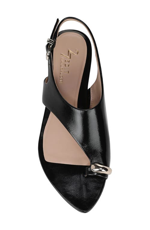 27 Edit Naturalizer Via Slingback Pointed Toe Sandal In Black Leather