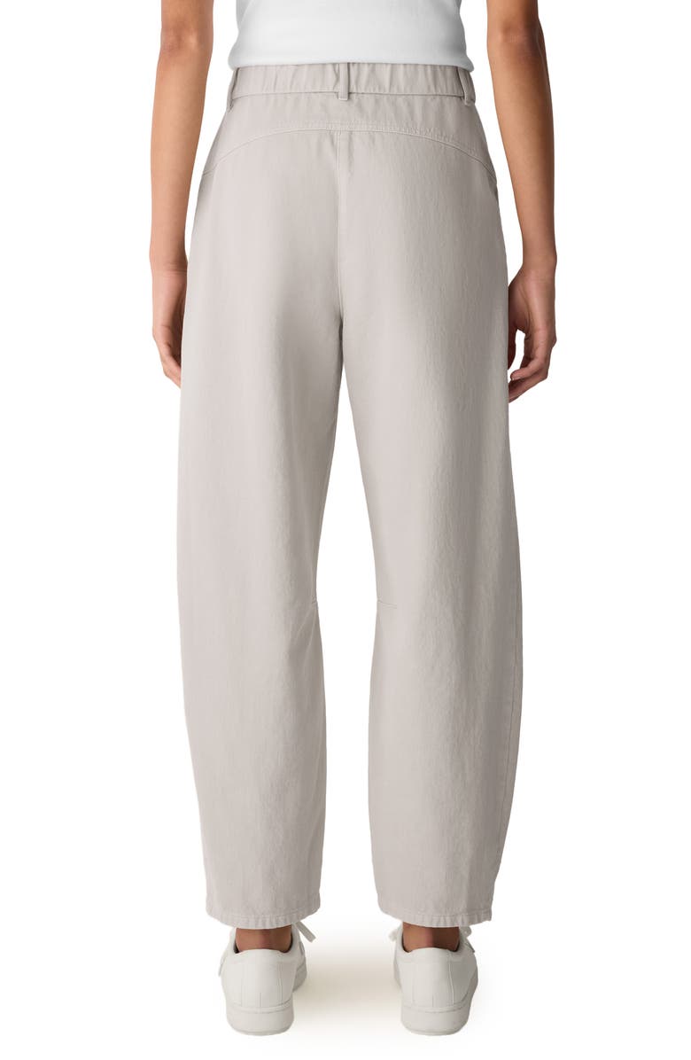 Eileen Fisher Organic Cotton Ankle Barrel Leg Pants, Alternate, color, Papyrus