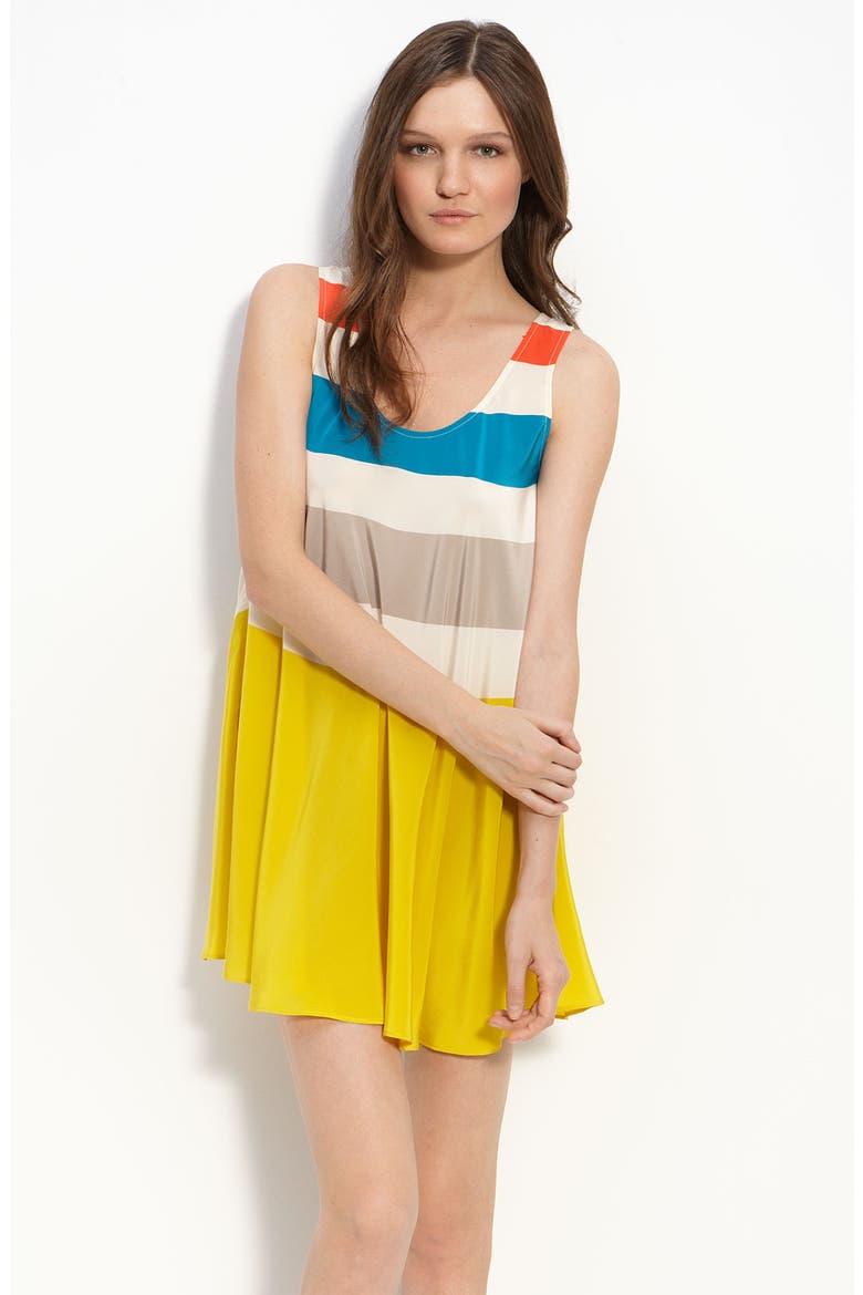 'Simone' Tunic Dress, Main, color, CREAM MULTI