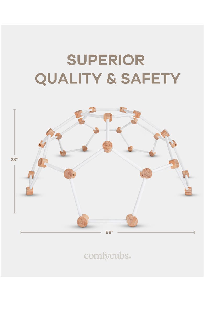 Comfy Cubs Wooden Climber for Kids, Alternate, color, White