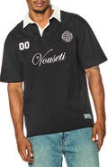 VOUSETI Post Game Embroidered Cotton Rugby Polo