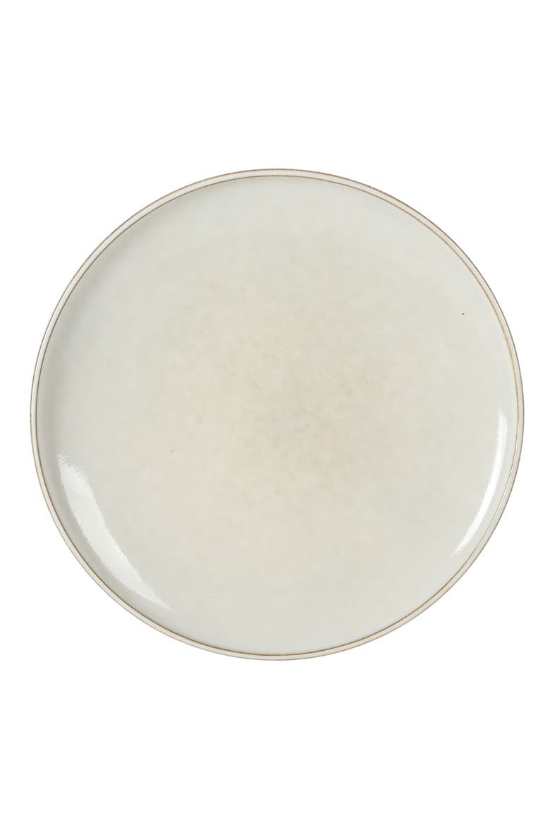 White Sands Plates and Bowls Sets, Stoneware Dinnerware Sets, Reactive Glaze Dish Set - Moonstone White, Alternate, color, Ash