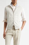 Eleventy Silk Zip Vest