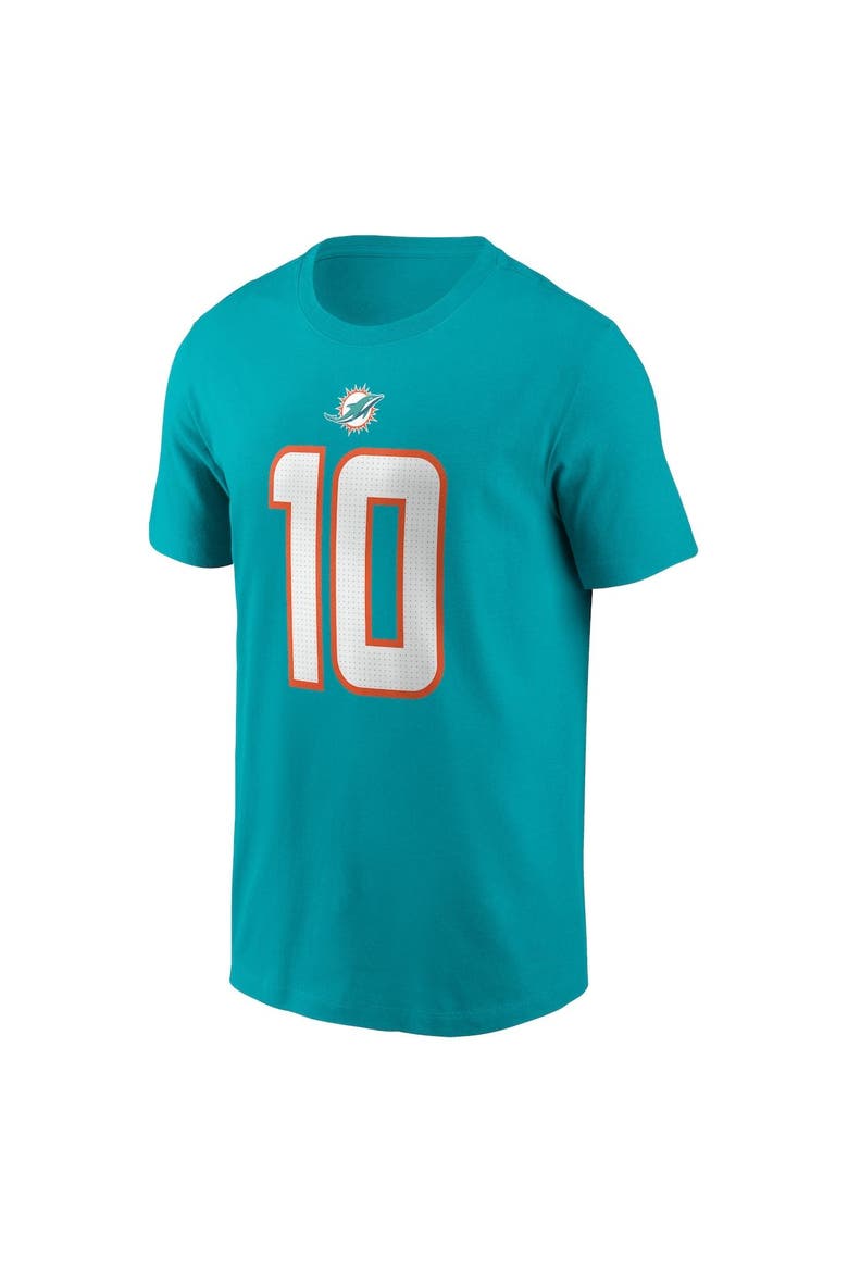 Men's Nike Tyreek Hill Aqua Miami Dolphins Player Name & Number T-Shirt, Alternate, color, Aqua