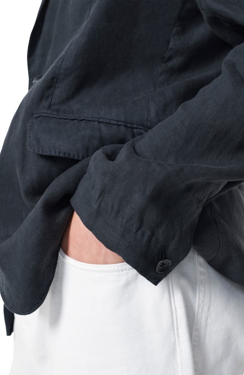 rag & bone Butler Patch Pocket Linen Sport Coat, Alternate, color, Black