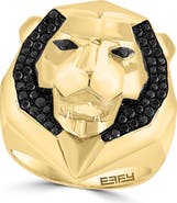 EFFY Black Spinel Lion Ring