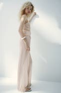 H&M Straight-leg Pants With Beaded Detail