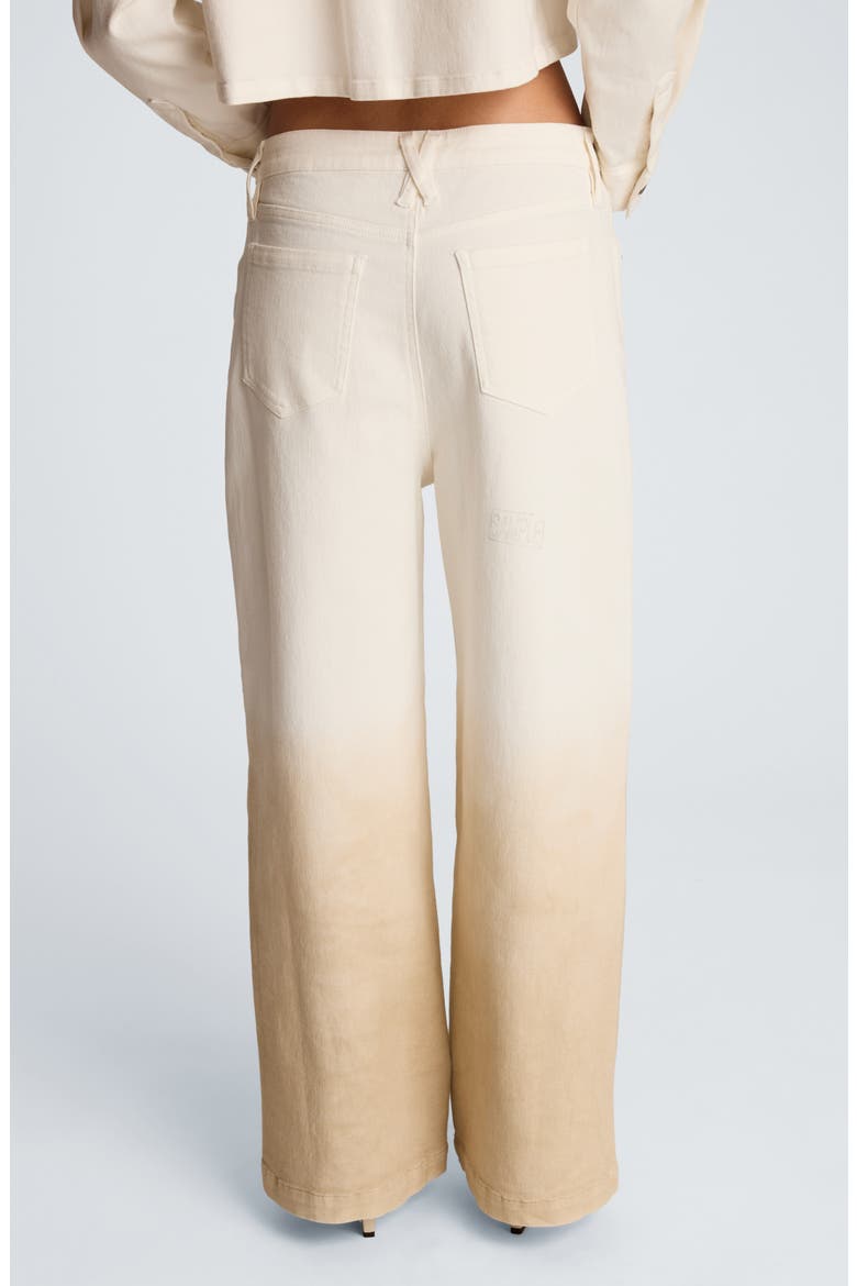 Ombré Comfort Stretch High Waist Wide Leg Jeans, Alternate, color, TAN GRADIENT