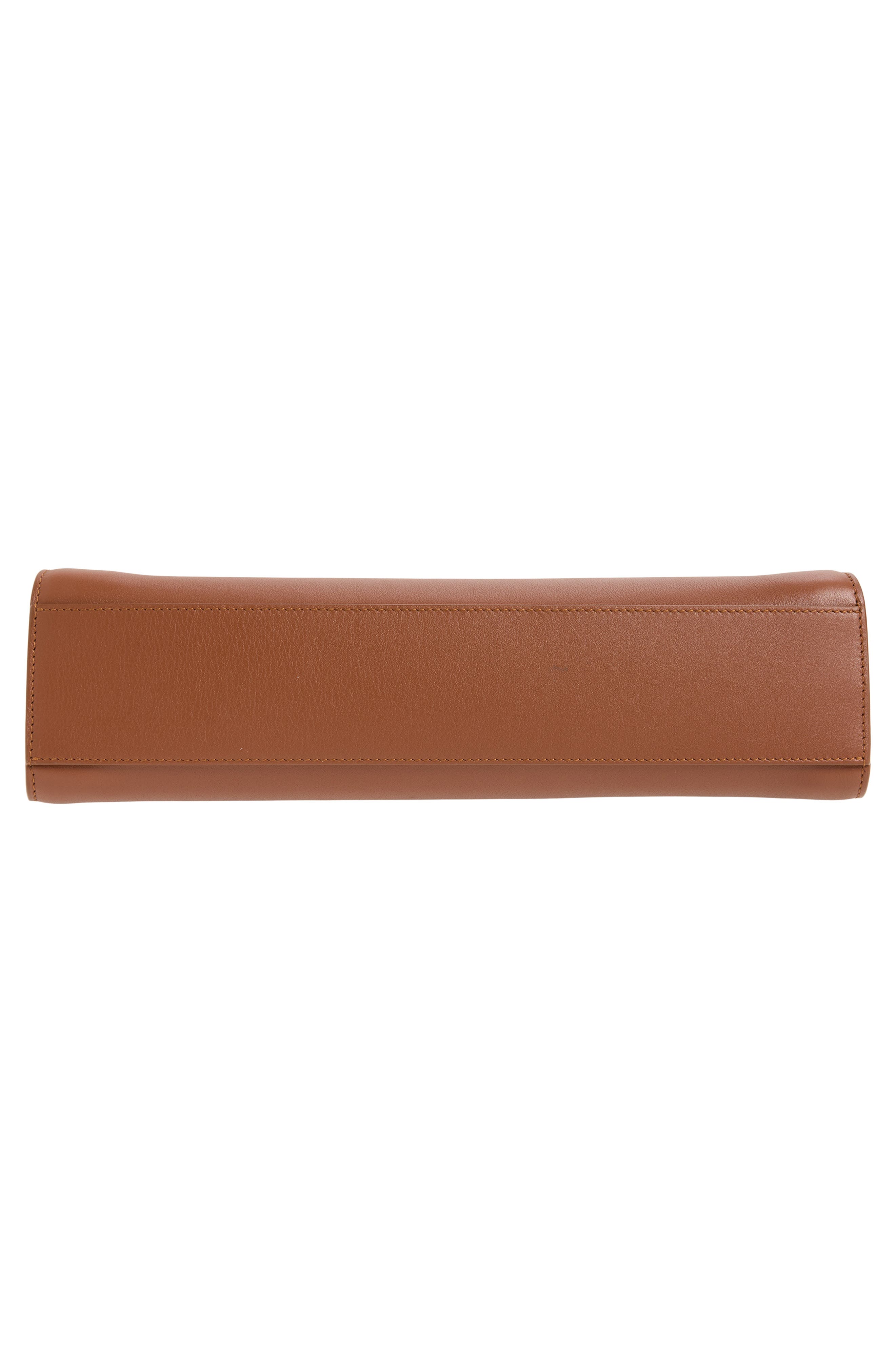 FERRAGAMO Hug Leather East/West Shoulder Bag, Alternate, color, New Cognac T Di Moro