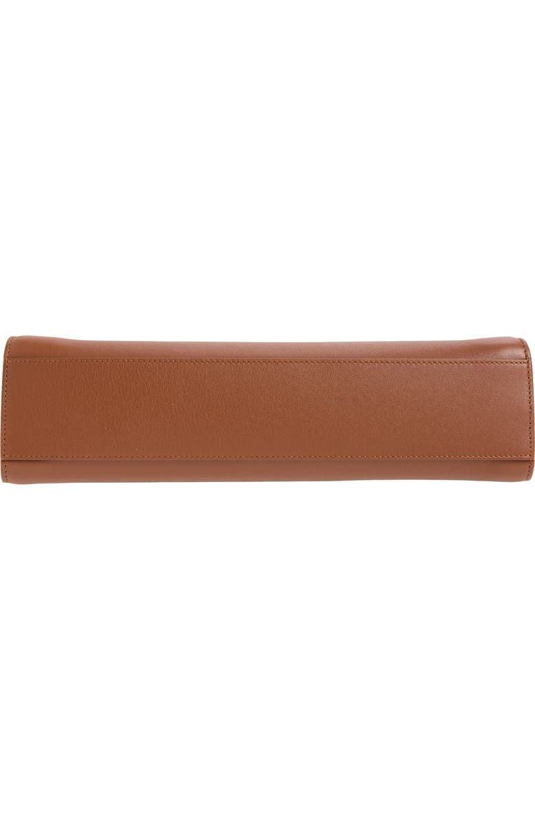 FERRAGAMO Hug Leather East/West Shoulder Bag, Alternate, color, New Cognac T Di Moro