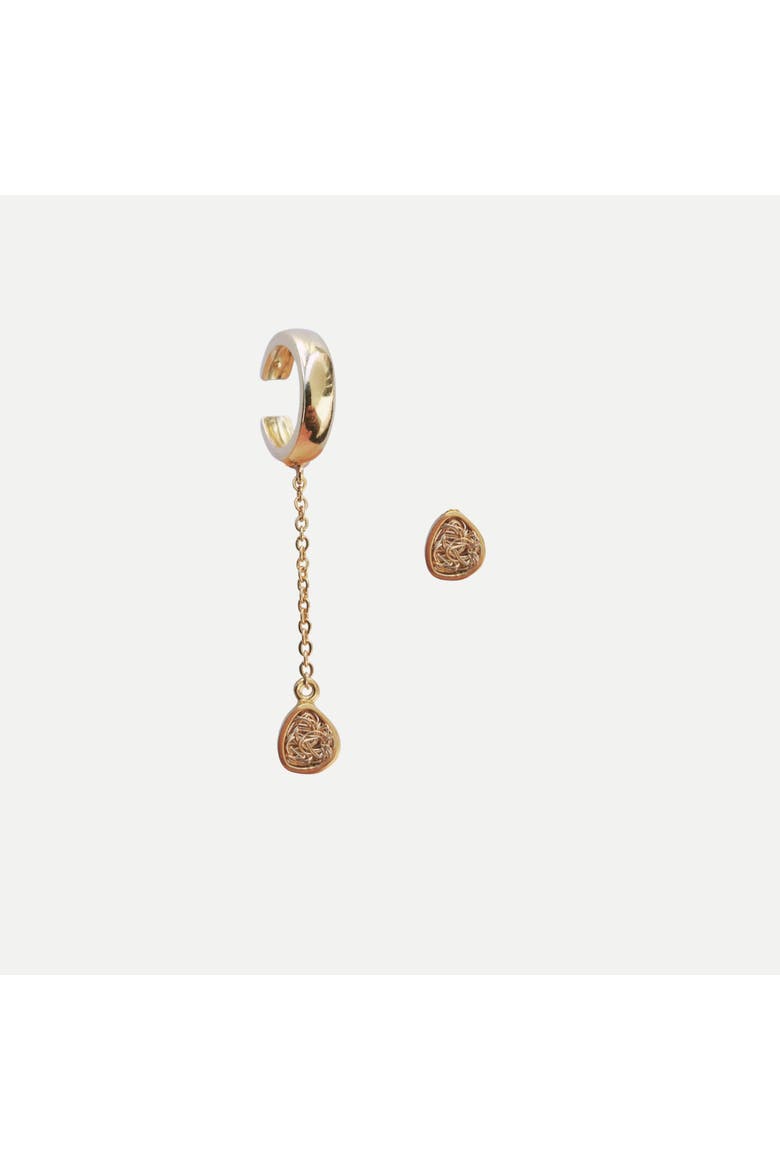 Asymmetrical Ear Cuff Set, Main, color, Gold