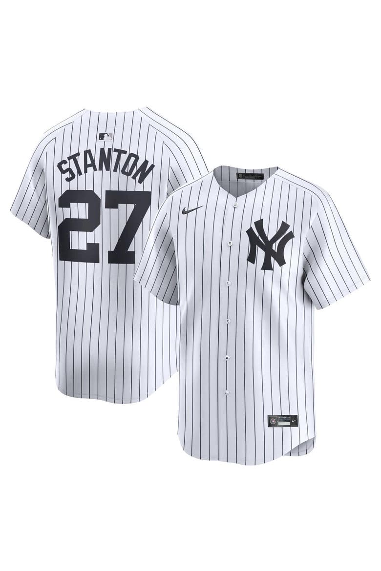 Men's Nike Giancarlo Stanton White New York Yankees Home Limited Player Jersey, Main, color, White