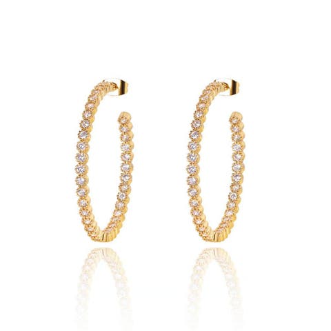 Crystal Hoop Earrings