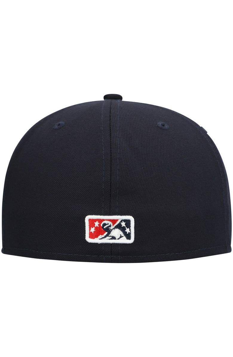 New Era Men's New Era Navy New Hampshire Fisher Cats Authentic Collection Team Home 59FIFTY Fitted Hat, Alternate, color, 