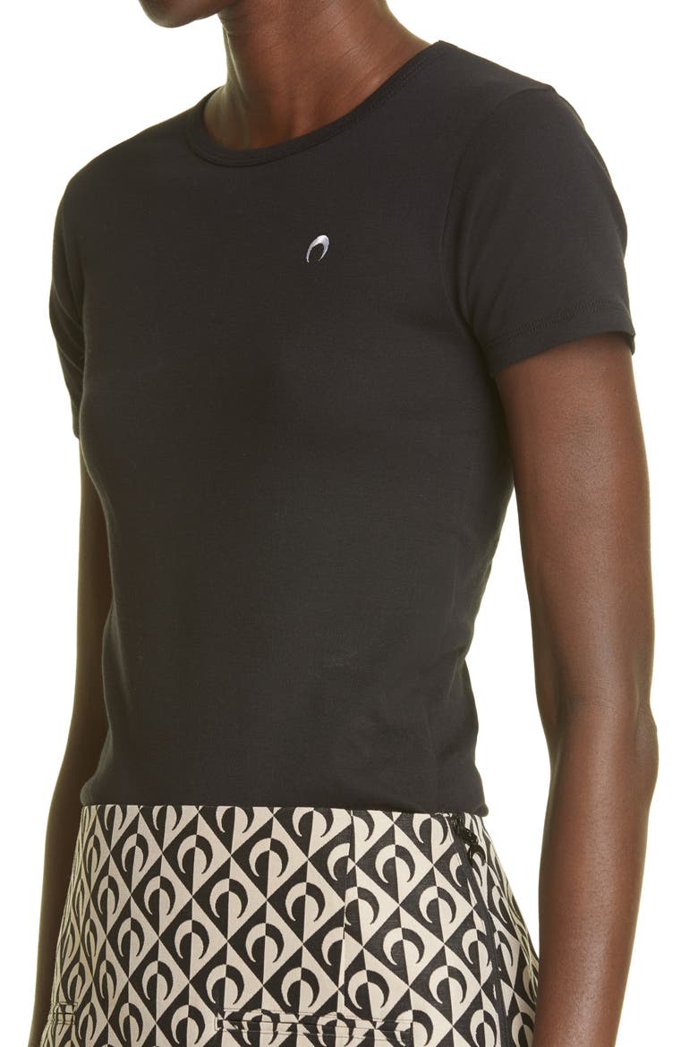 Mini Fit Logo Organic Cotton T-Shirt, Alternate, color, BLACK