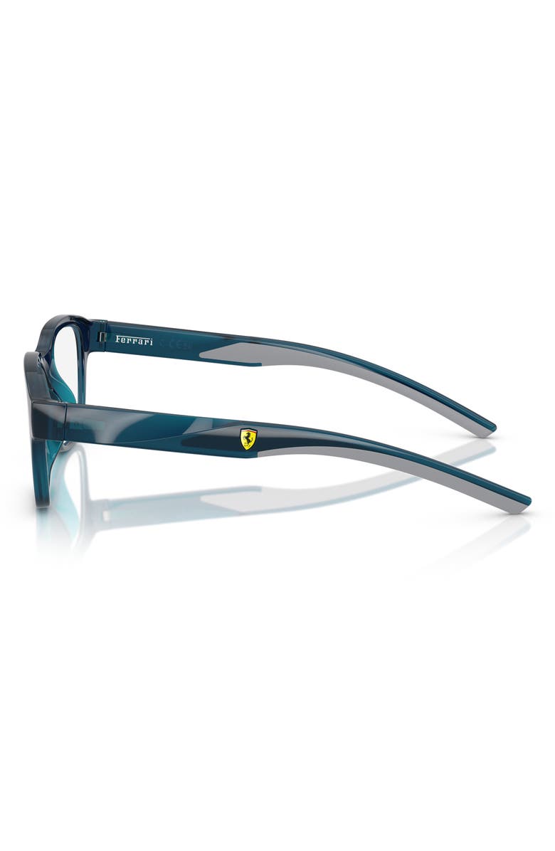 Scuderia Ferrari 51mm Pillow Optical Glasses, Alternate, color, Opal Blue / Demo Lens