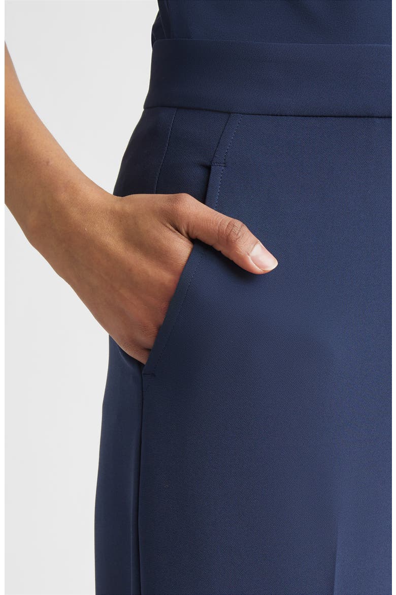 Lydia Pleated Lightweight Stretch Cady Pants, Alternate, color, MIDNIGHT