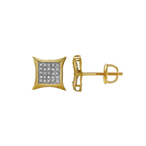 Luvmyjewelry Zoeira 10k Yellow Gold Diamond Unisex Earrings In 10k Yellow Gold
