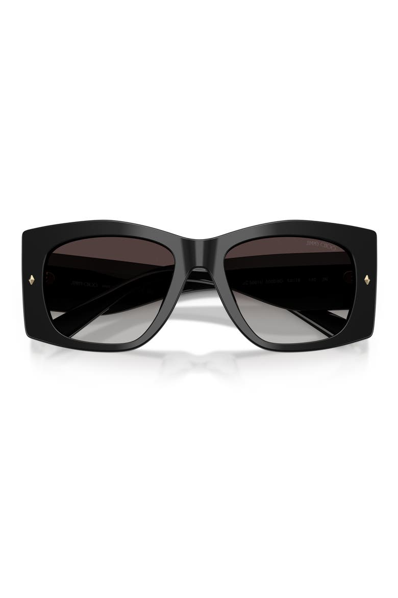 54mm Butterfly Sunglasses, Alternate, color, BLACK / GREY GRADIENT
