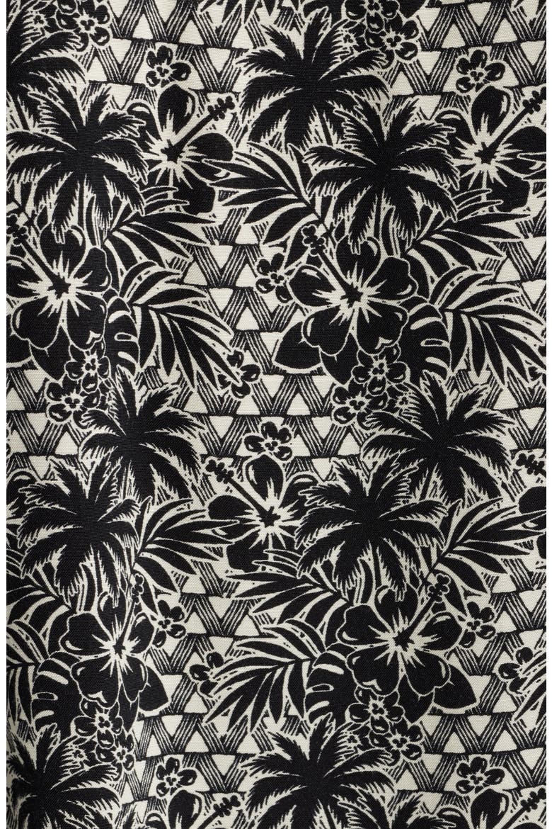 Veracruz Cay Palm Cascade Short Sleeve Button-Up Shirt, Alternate, color, BLACK