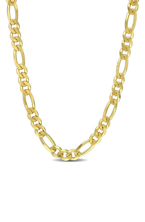 18K Gold Plated Figaro Chain Link Necklace