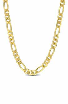 DELMAR 18K Gold Plated Figaro Chain Link Necklace