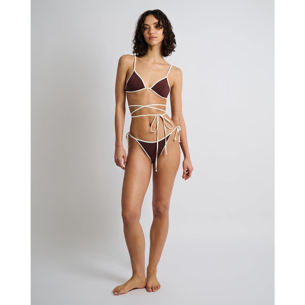 Onia Soleil Bikini Top In Rum/egret