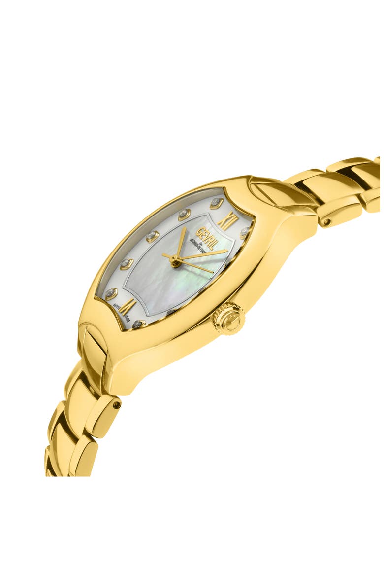 Lugano Swiss Diamond Watch, 35mm - 0.1ct., Alternate, color, GOLD