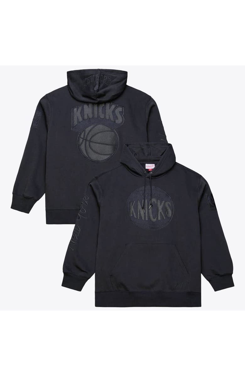 Mitchell & Ness Men's Mitchell & Ness Black New York Knicks Phantom Fleece Hoodie, Main, color, Black