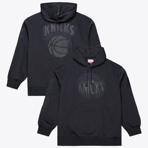 Men's Mitchell & Ness  Black New York Knicks Phantom Fleece Hoodie
