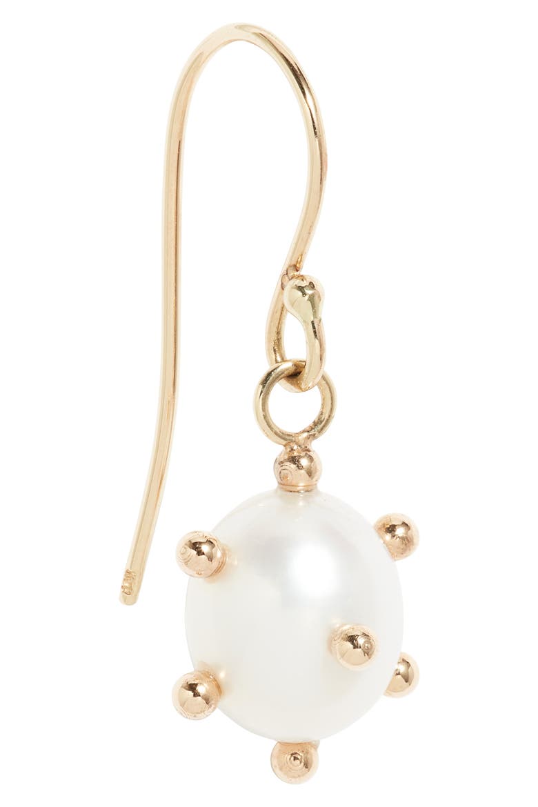 Bubble Cultured Pearl Drop Earrings, Alternate, color, GOLD