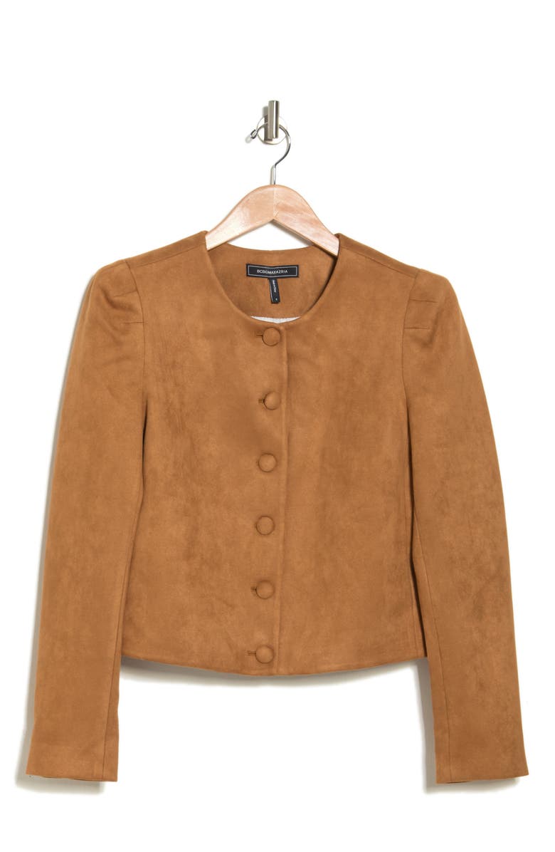BCBGMAXAZRIA Day Faux Suede Jacket, Alternate, color, 