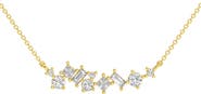 Bliss Diamond 1Ct TW Diamond Mixed Fancy Shape Designer Necklace 14k Gold Lab Grown Pendant