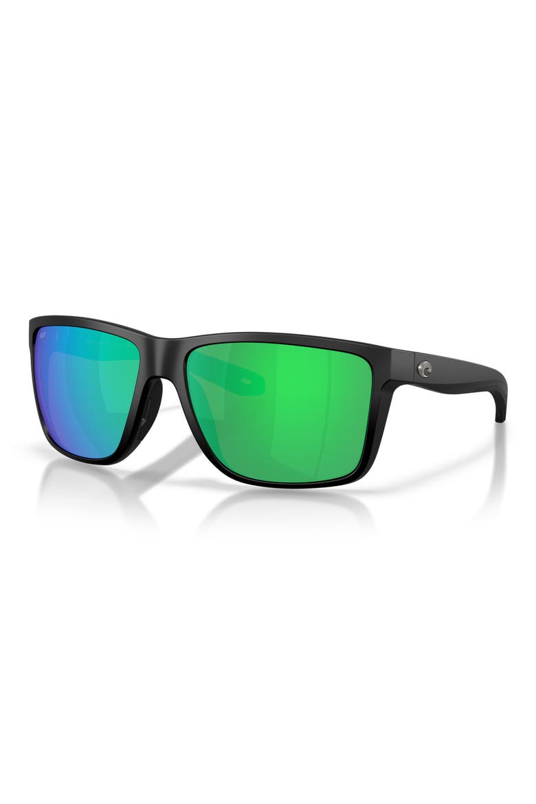 Broadbill II XL 62mm Sunglasses, Alternate, color, MATTE BLACK / GREEN MIRROR 580P