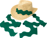 Bits & Bows Coastal Cowgirl Straw Scalloped Ribbon Women's Cowboy Hat