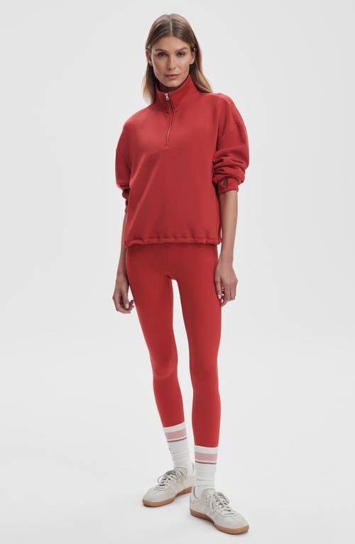 Varley Sian Spacer Half Zip Pullover In Red