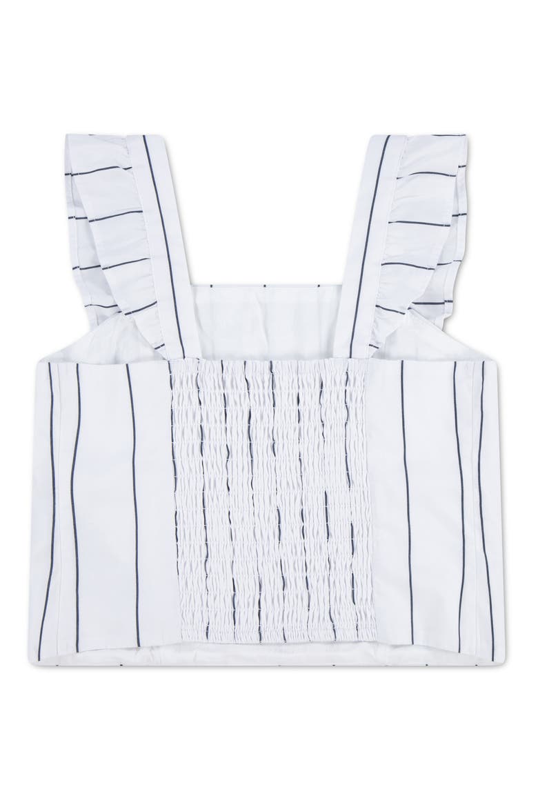 Kids' Flutter Strap Tank, Alternate, color, BRIGHT WHITE