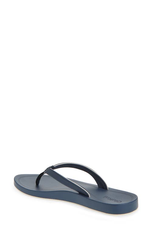 Olukai Uiki Water Resistant Flip Flop In Blue